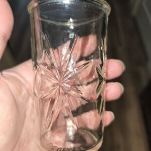 Vintage Mid Century Modern Atomic Starburst Jelly Jar/Juice Glass